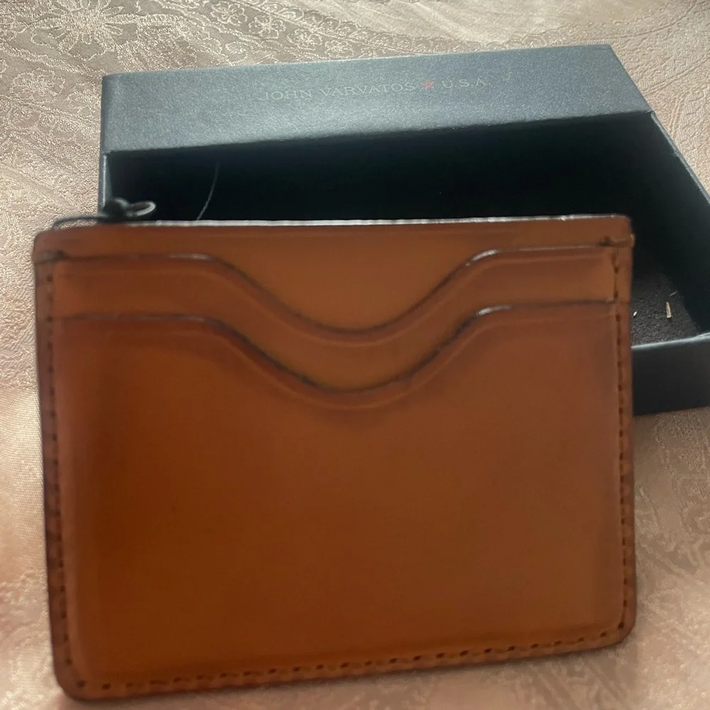 John varvatos usa Unlined Leather Card Case